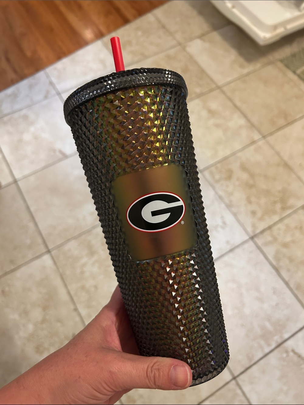 UGA Starbucks 24oz Studded Cup - Picture 4 of 5
